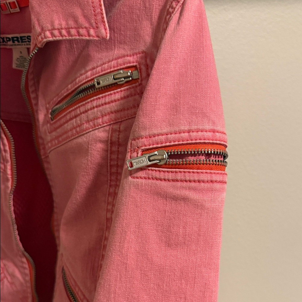 Vintage Express Pink Jean Jacket. Small - Picture 5 of 6